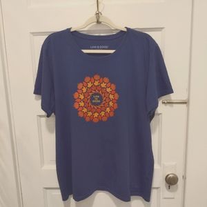 Autumn Fall Life Is Good Navy Blue XXL T-shirt